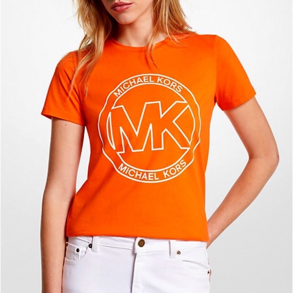 Michael Kors Logo Charm Print Organic Cotton T-Shirt size -M